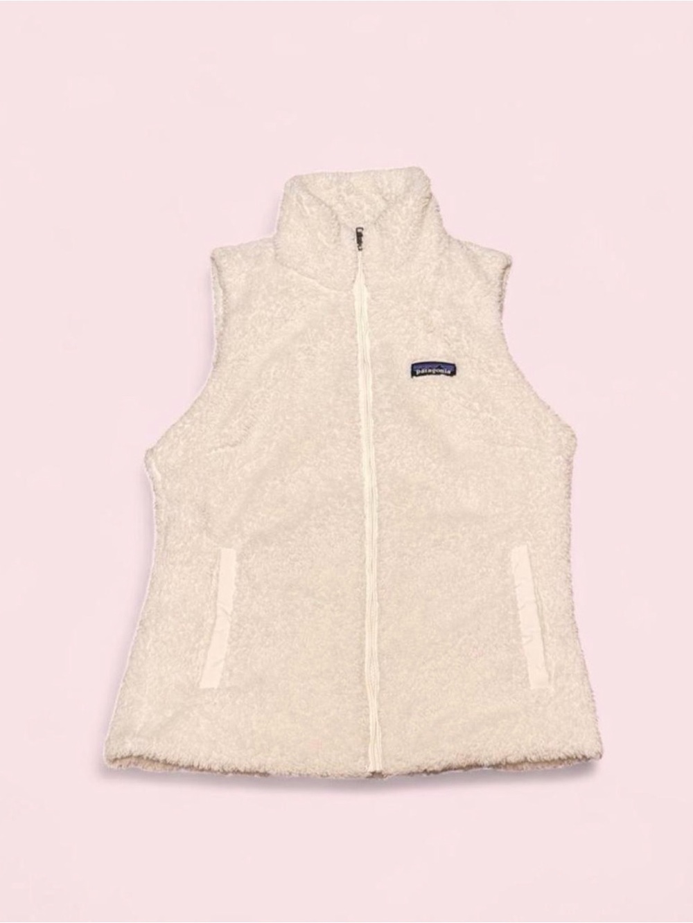 Patagonia Los Gatos Fleece Vest Birch White Women’s M Sherpa Teddy Gorpcore - Picture 2 of 9
